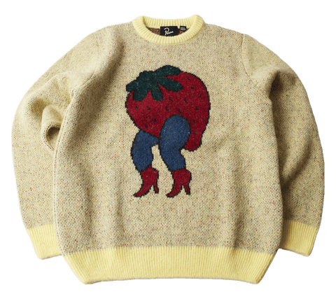 by Parra Stupid Strawberry Knitted Pullover