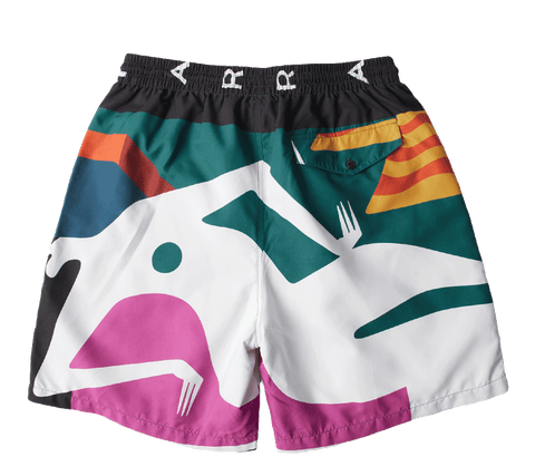 by Parra Beached In White Swim Shorts