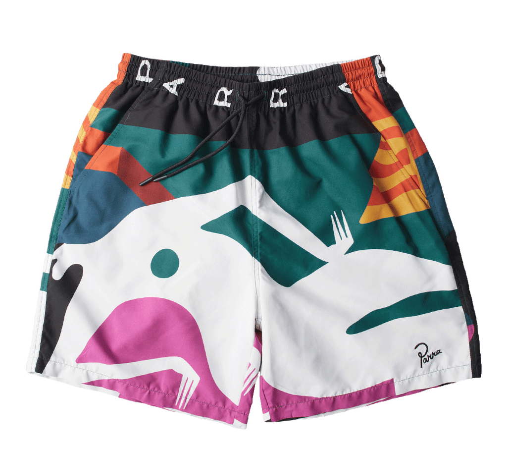 by Parra Beached In White Swim Shorts