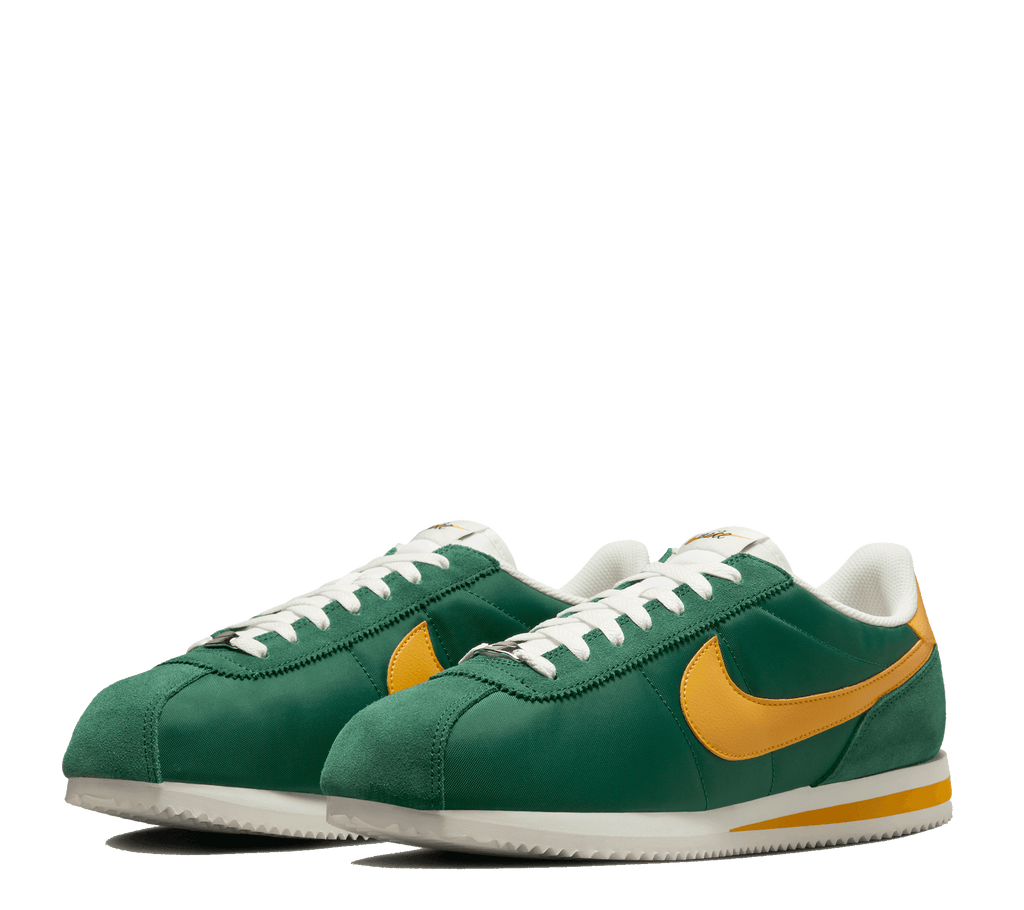 Nike cortez green and yellow online