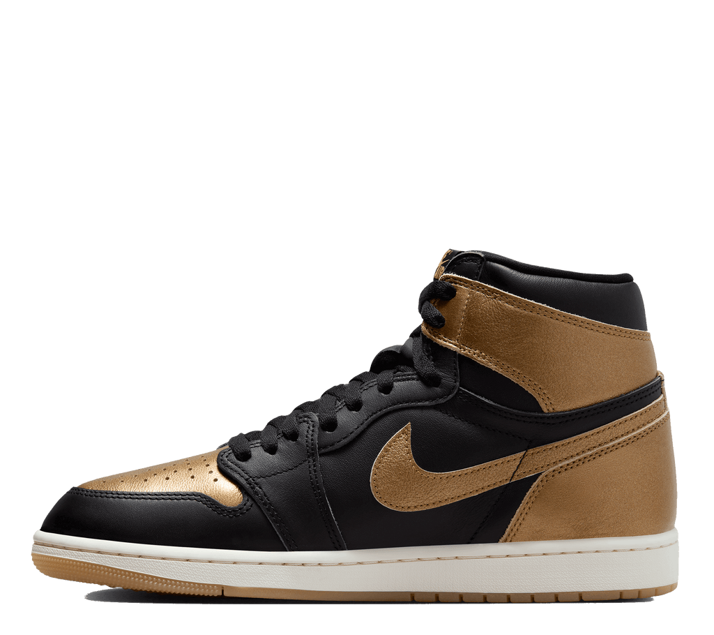 Nike air jordan 1 gold black best sale