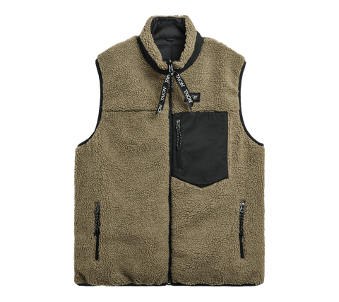 Taion Mountain Reversible "Down x Boa" Hi Neck Down Vest