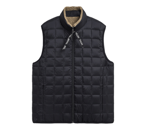 Taion Mountain Reversible "Down x Boa" Hi Neck Down Vest