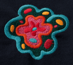 by Parra Flower Blob Knitted Polo Pullover