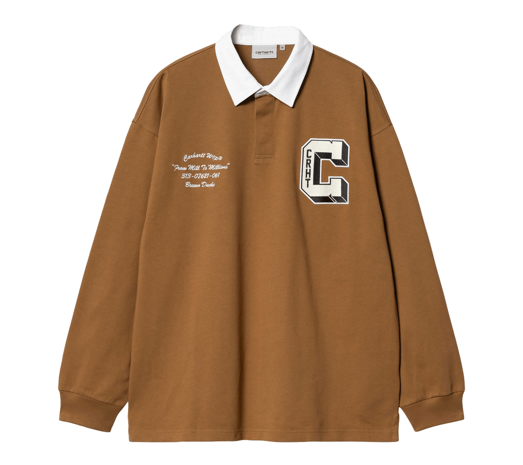 Carhartt WIP L/S Brown Ducks Rugby Shirt