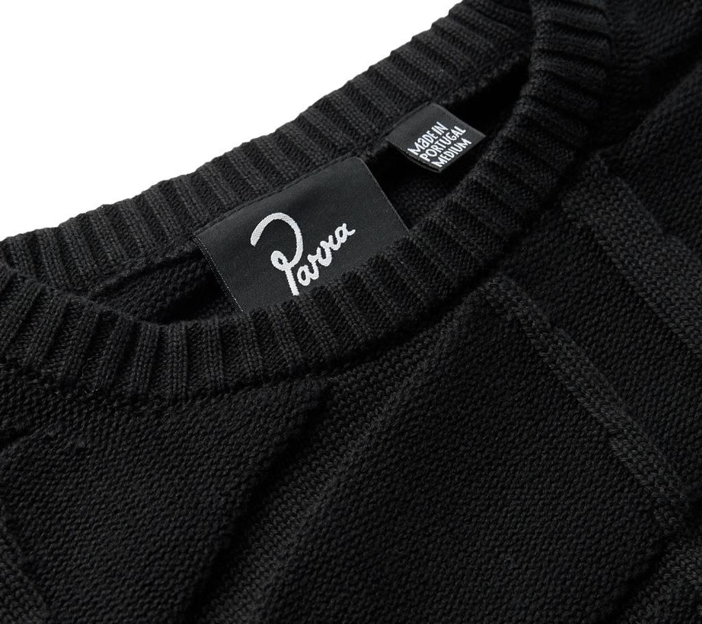 by Parra Your Boring Abstract Village Knitted Pullover