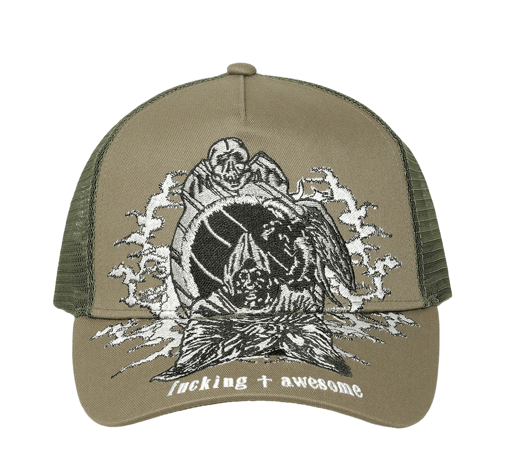 Transparent Awesome Trucker Caps Fucking Awesome Demon