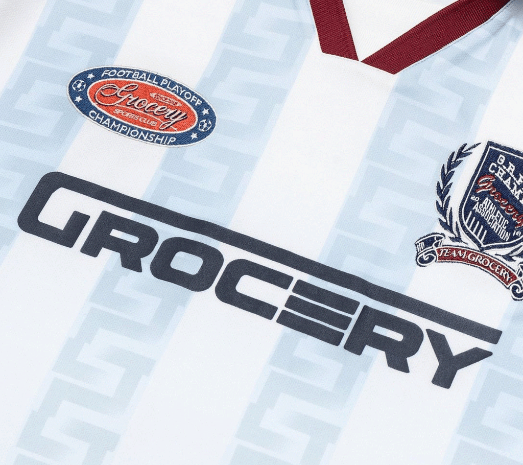 Grocery Embroidery Logo Football Jersey