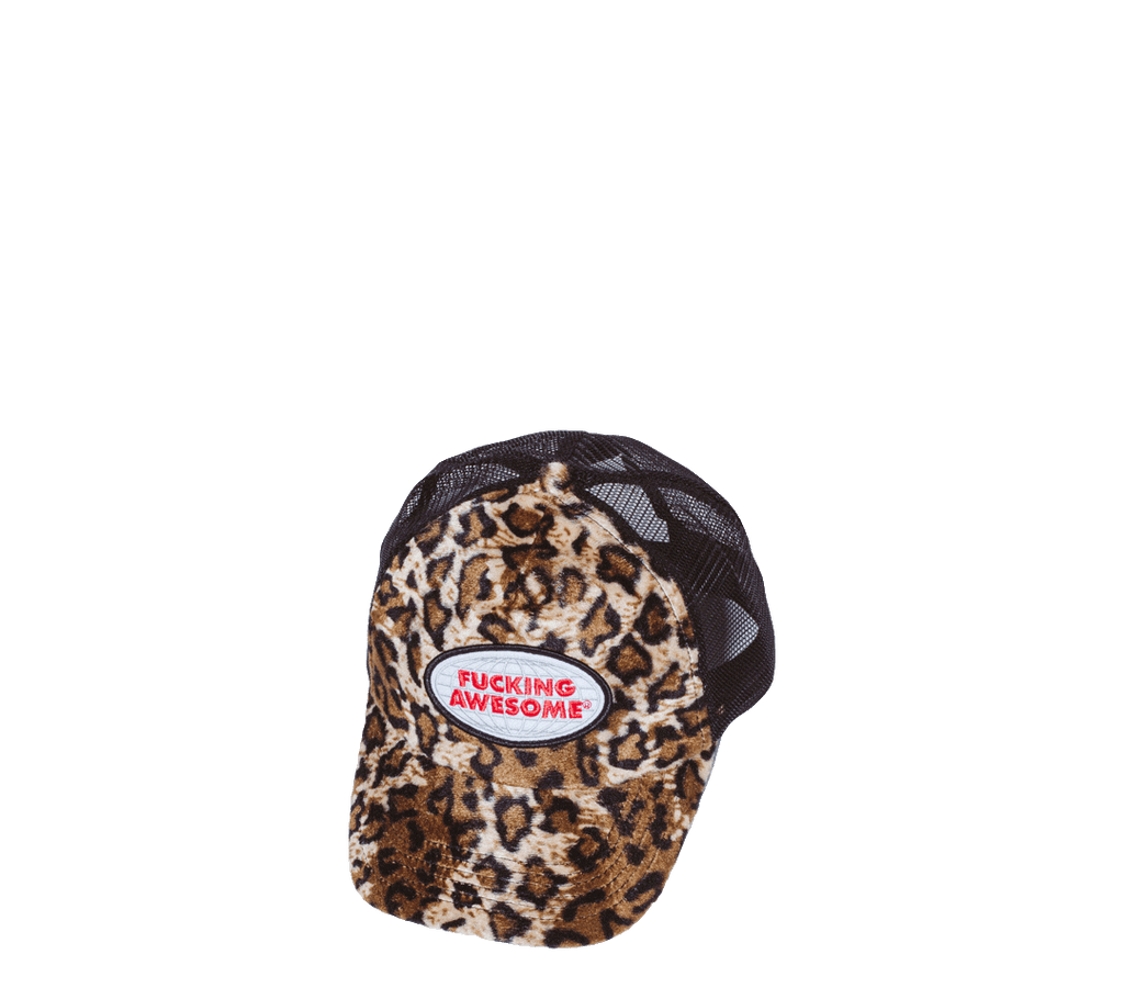 Fucking Awesome Patch Logo Leopard Trucker Hat