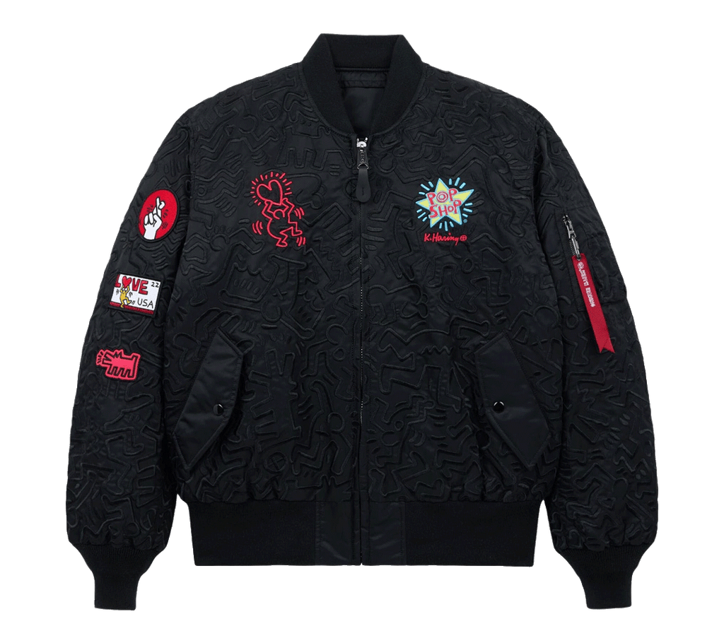 Keith Haring x Alpha MA-1 All Over Embroidery