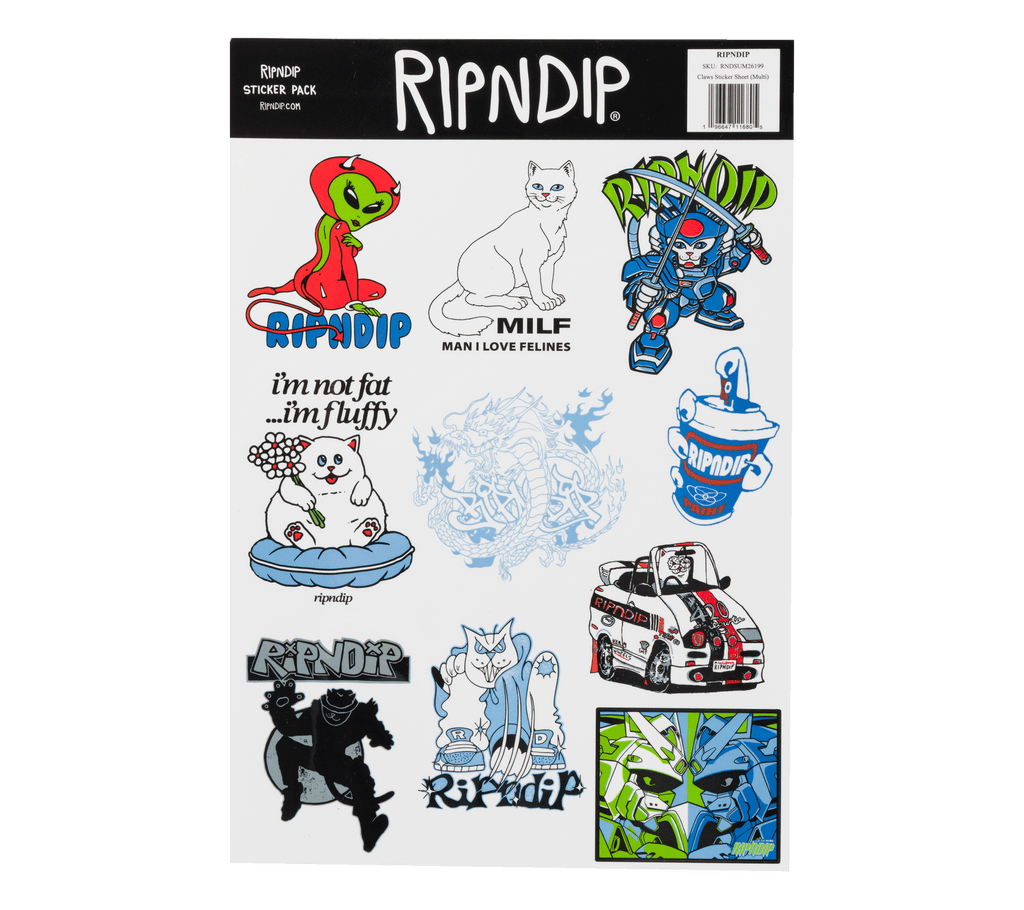 RIPNDIP "Claws" Sticker Sheet