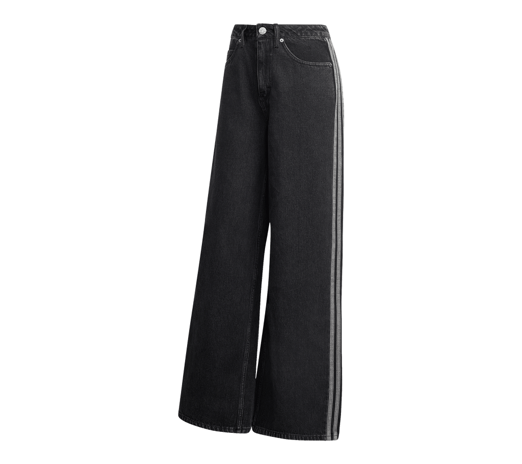 W Adidas High Rise Wide Leg Denim Pant