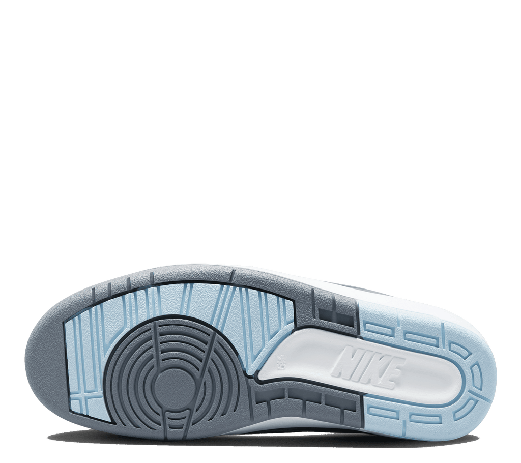 Grey jordans with colorful sales bottom