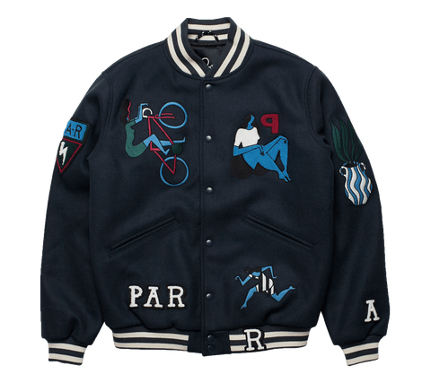by Parra Run & Sit Bike Varsity Jacket