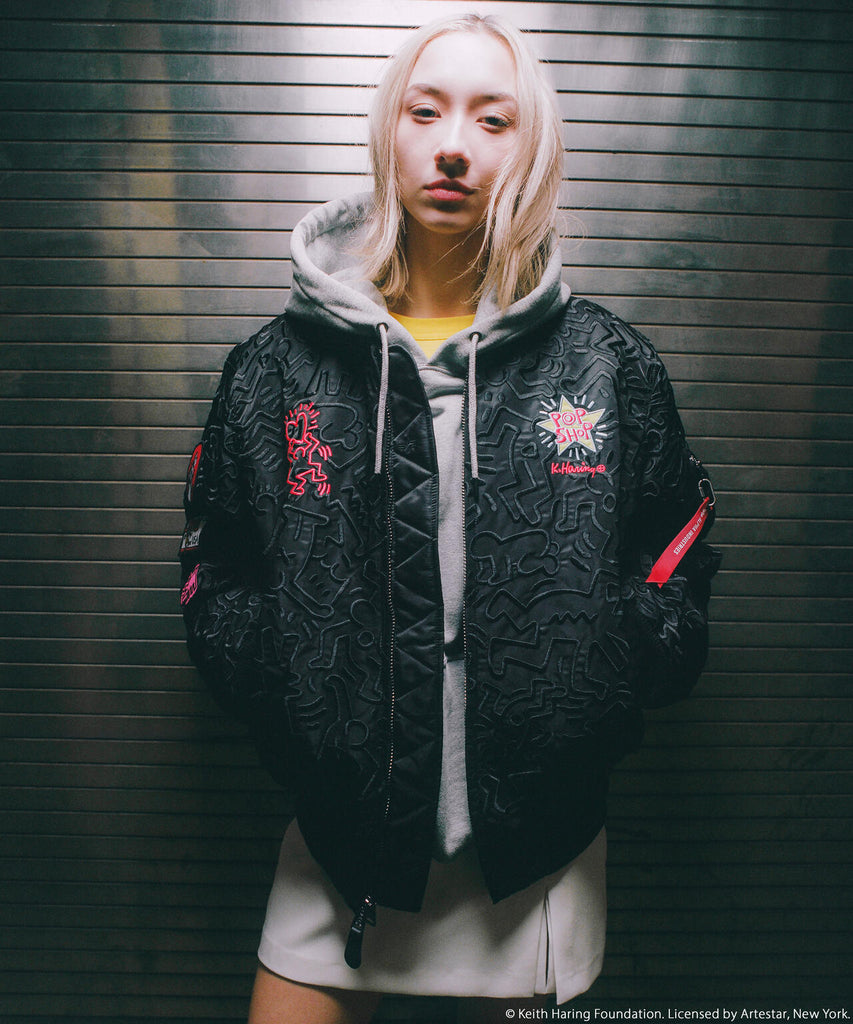 Keith Haring x Alpha MA-1 All Over Embroidery