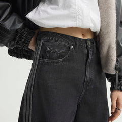 W Adidas High Rise Wide Leg Denim Pant