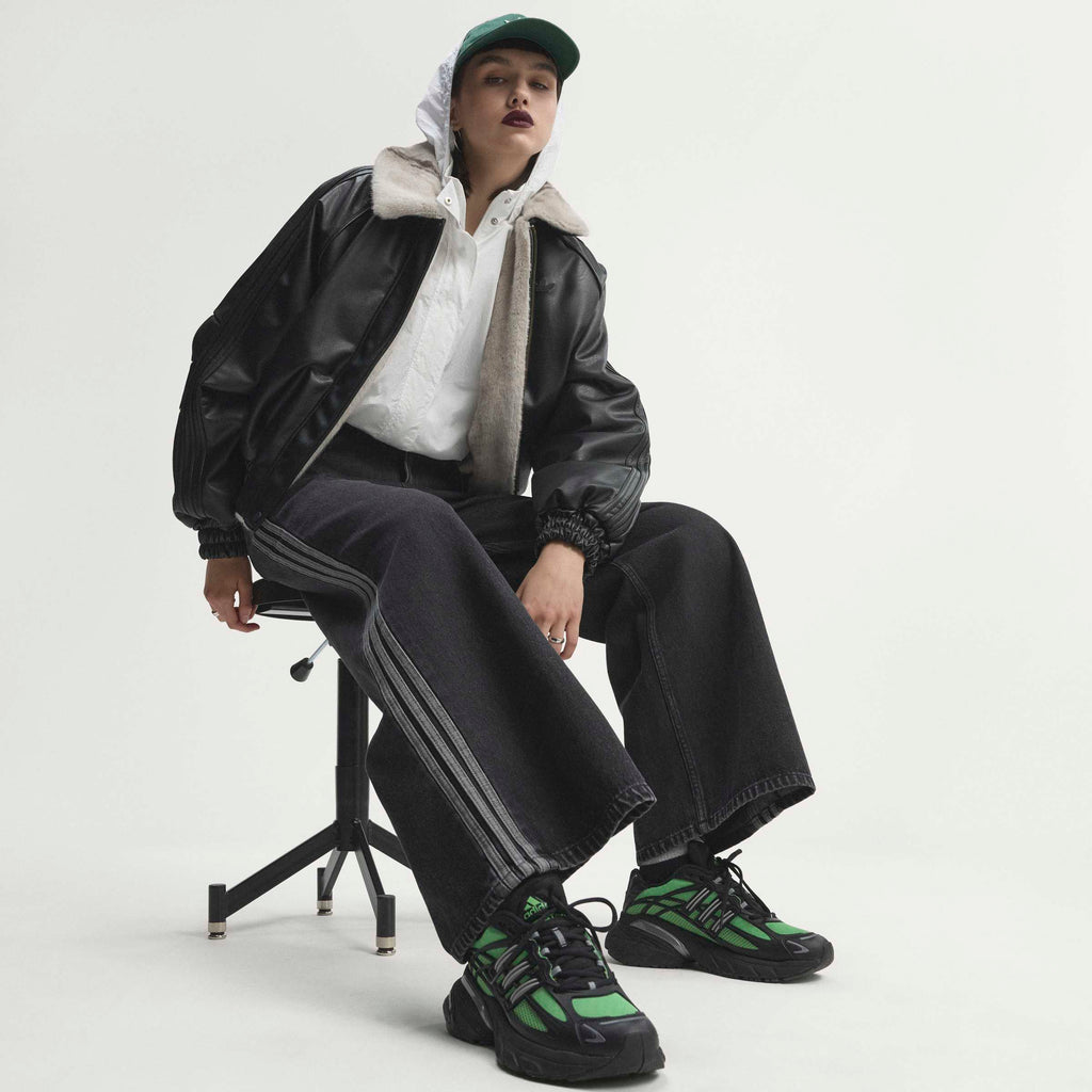 W Adidas High Rise Wide Leg Denim Pant