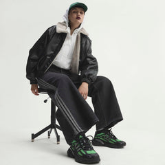 W Adidas High Rise Wide Leg Denim Pant