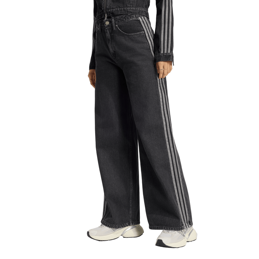 W Adidas High Rise Wide Leg Denim Pant
