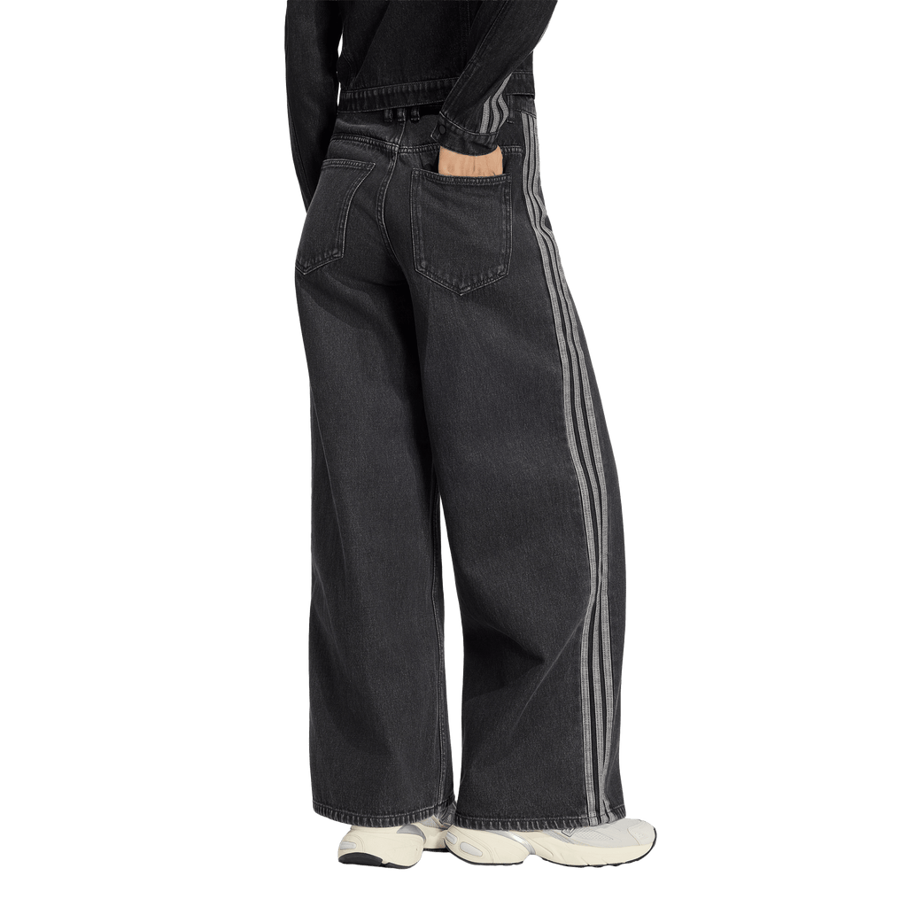 W Adidas High Rise Wide Leg Denim Pant