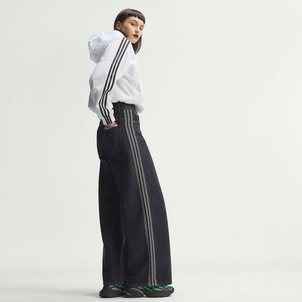 W Adidas High Rise Wide Leg Denim Pant