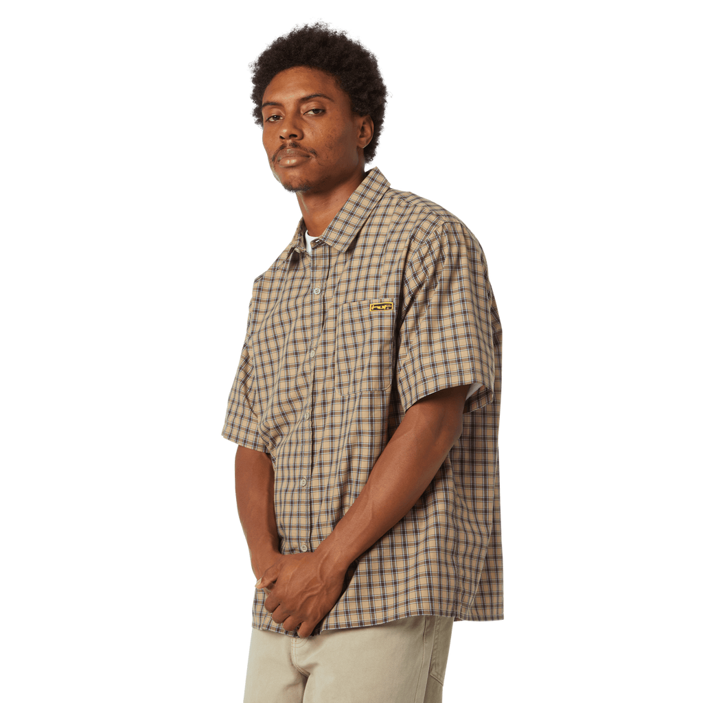 HUF Stretch Micro Plaid S/S Shirt