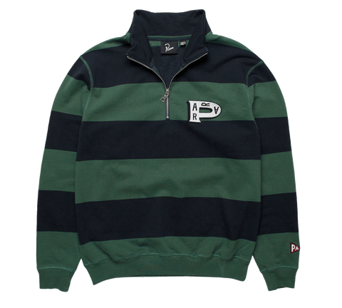 by Parra Worked P Striper Half Zip Sweatshirt